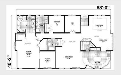 Skyline Homes Custom Villa B368CT Mobile Home Floor Plan