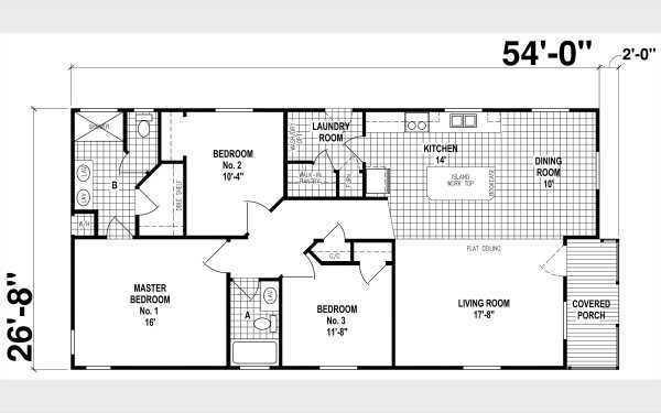 Skyline Homes Sunset Ridge K517G Floor Plan | MHVillage