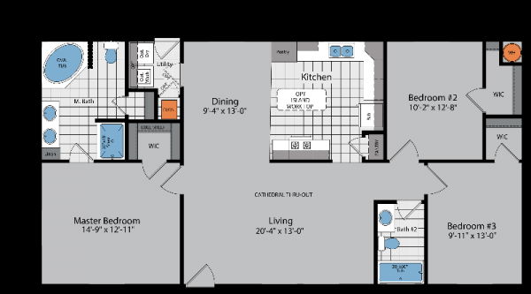 Skyline Homes Brookstone J230CT Floor Plan MHVillage