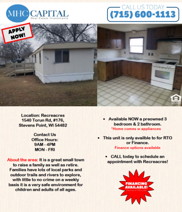 ARTCRAFT Mobile Home for Sale in Stevens Point, WI 54481 for 12,600