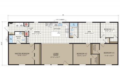 Fortune Homes Fortune Edge II 2872 903 Mobile Home Floor Plan