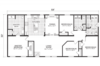 Redman Homes Advantage 3268 217 Mobile Home Floor Plan
