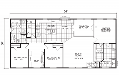 Redman Homes Advantage 3268 213 Mobile Home Floor Plan