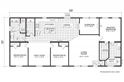 Redman Homes Advantage 3272 215 Mobile Home Floor Plan