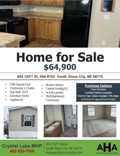Mobile Home at 604 152 Nd St South Sioux City, NE 68776