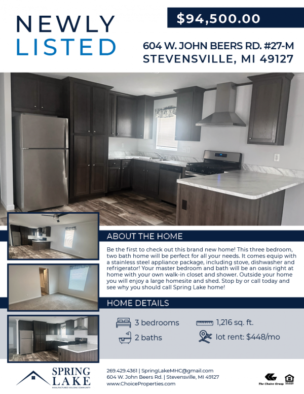 604 W John Beers Rd Lot 19 G Stevensville, MI MHVillage