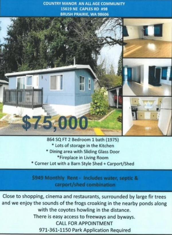 1975 Stal Mobile Home For Sale