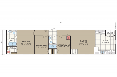 Dutch Housing Diamond 1670 203 Mobile Home Floor Plan