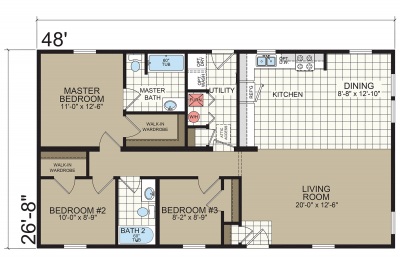 Dutch Housing Barclay 4801 Mobile Home Floor Plan