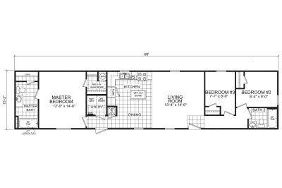 Dutch Housing Diamond 1672 203 Mobile Home Floor Plan