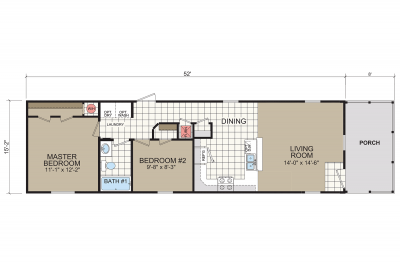 Dutch Housing Diamond 1656 205 Mobile Home Floor Plan