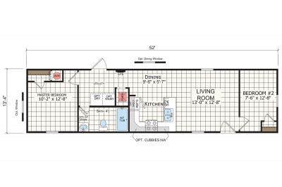 Redman Homes Foundation 1456 901 Mobile Home Floor Plan