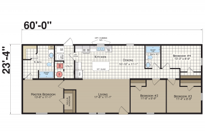 Redman Homes Foundation 2464 903 Mobile Home Floor Plan