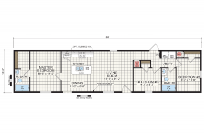 Redman Homes Foundation 1670 905 Mobile Home Floor Plan