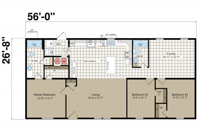 Redman Homes Foundation 2860 907 Mobile Home Floor Plan