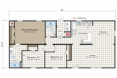 Dutch Housing Dutch Edge II 2456 903 Mobile Home Floor Plan