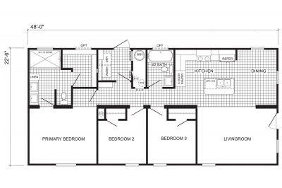 Scotbilt Homes Champion Community 2448438 Mobile Home Floor Plan