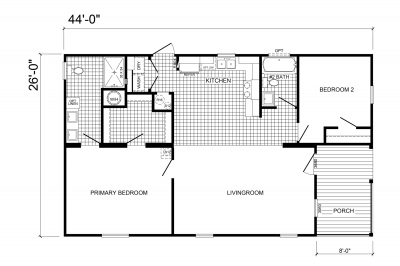Scotbilt Homes Champion Community 2844444 Mobile Home Floor Plan
