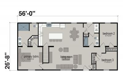 New Image Homes Leverage NI618 Mobile Home Floor Plan