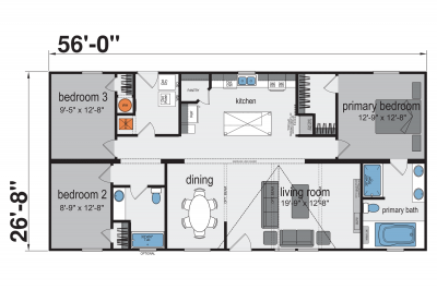 Champion Homes Heritage Mobile Home Floor Plan