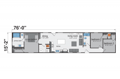 Champion Homes Rainier Mobile Home Floor Plan