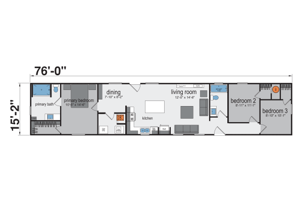 Champion Homes Rainier Floor Plan | MHVillage