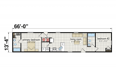 Atlantic Homes Foundations F36628 Mobile Home Floor Plan