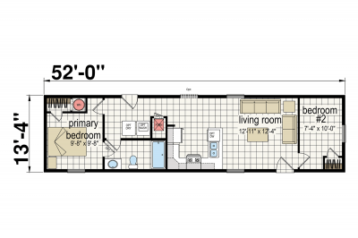 Atlantic Homes Foundations F35227 Mobile Home Floor Plan
