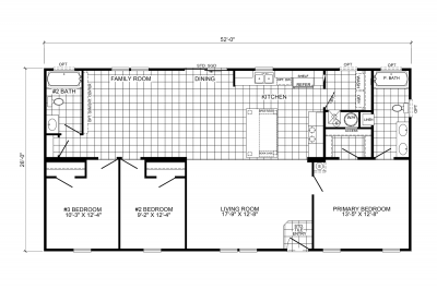 Scotbilt Homes Legend 2852479 Mobile Home Floor Plan