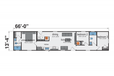 Champion Homes 1466H32A6J Mobile Home Floor Plan