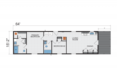 Champion Homes 1656H22A56 Mobile Home Floor Plan