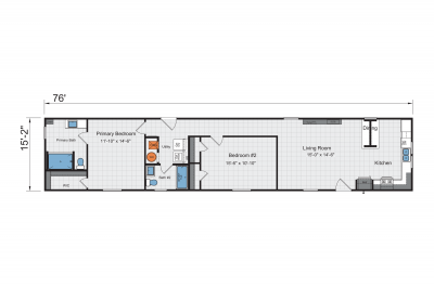 Champion Homes 1676H22A6K Mobile Home Floor Plan