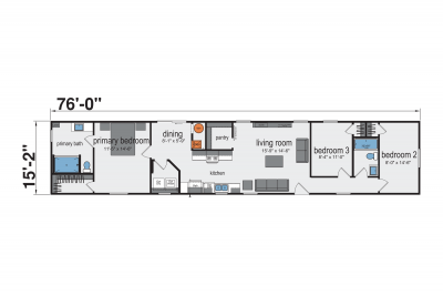 Champion Homes 1676H32A6M Mobile Home Floor Plan