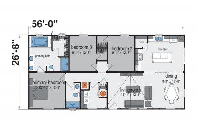 Champion Homes 2856H32351 Mobile Home Floor Plan