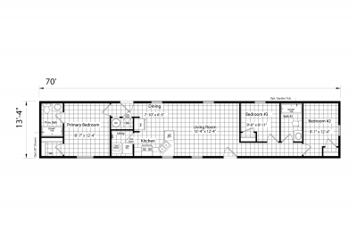 Dutch Housing Aspire 1470H32802 Mobile Home Floor Plan