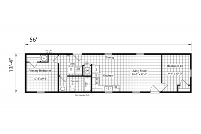 Dutch Housing Aspire 1456H21030 Mobile Home Floor Plan