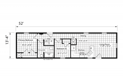 Dutch Housing Aspire 1452H21023 Mobile Home Floor Plan