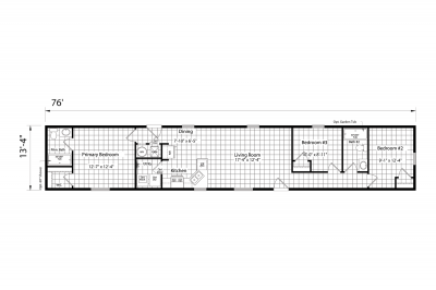 Dutch Housing Aspire 1444H11023 Mobile Home Floor Plan