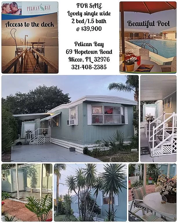 Mobile Home at 69 Hopetown Rd Micco, FL 32976