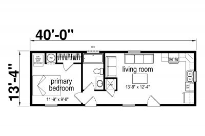 Atlantic Homes Essentials F24002 Mobile Home Floor Plan