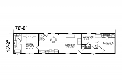 Atlantic Homes Essentials L24805 Mobile Home Floor Plan