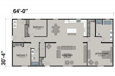 New Image Homes NI-620 Mobile Home Floor Plan