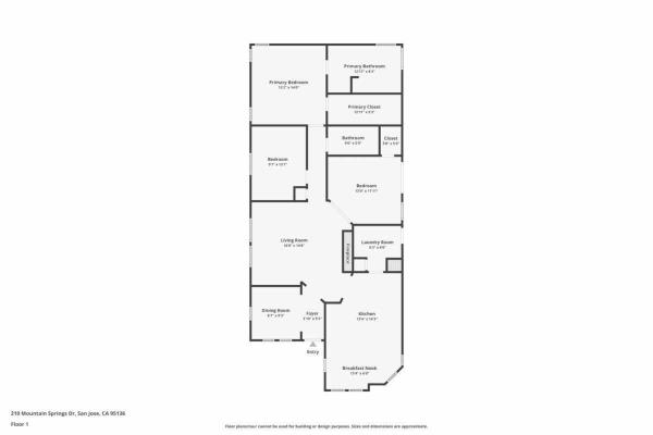 Floor plan of home