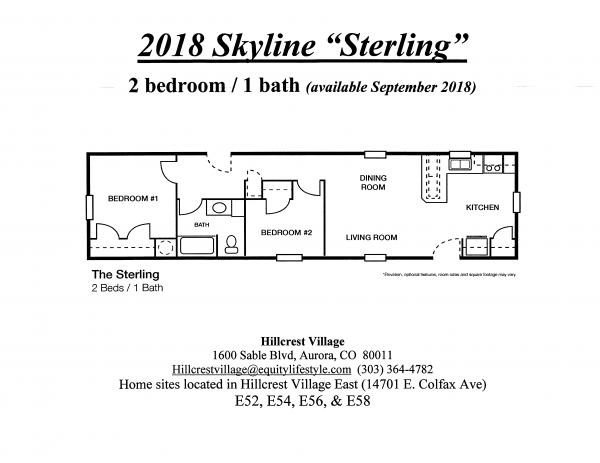 2019 Skyline Sterling Mobile Home