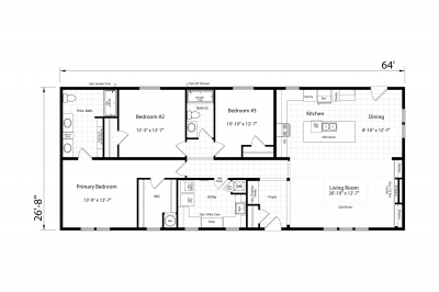 Dutch Housing Aspire 2864H32060 Mobile Home Floor Plan