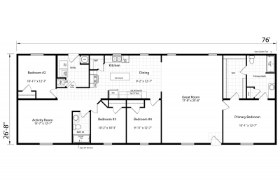 Dutch Housing Aspire 2876H42180 Mobile Home Floor Plan