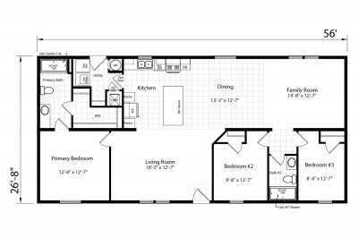 Dutch Housing Aspire 2856H32034 Mobile Home Floor Plan