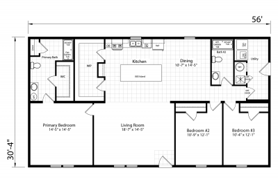 Dutch Housing Aspire 3256H32377 Mobile Home Floor Plan