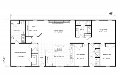 Dutch Housing Aspire 3268H32181 Mobile Home Floor Plan