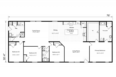 Dutch Housing Aspire 3276H42179 Mobile Home Floor Plan